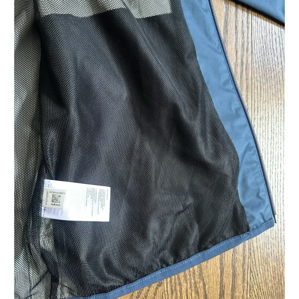 Adidas Golf CLIMASTORM Windbreaker Jacket Mens Large Blue Grey Zip Up